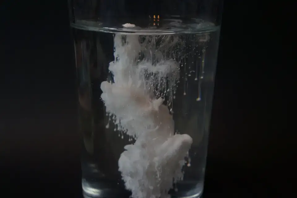 Titanium dioxide, a white mineral powder