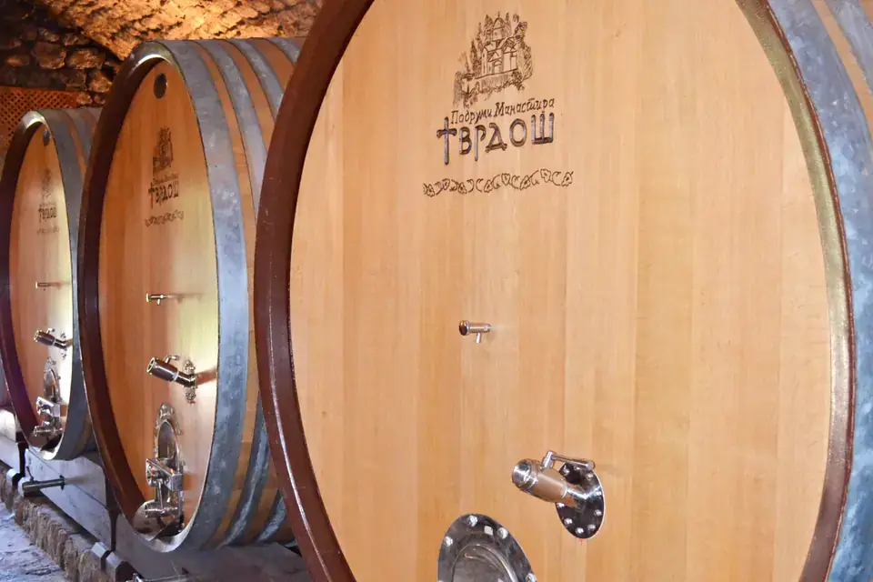 Wine barrels: tartaric acid is usually recovered from wine sediment